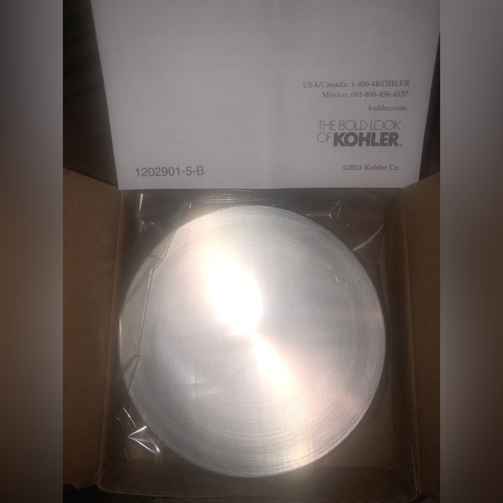 Kohler 35482-NA Stainless Steel Kitchen Sink Drain Cover, 4-7/8" OD